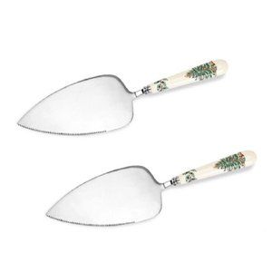 2 Brand New Spode Whimsical Christmas Tree Cake Slicers / Servers ( Serveware )